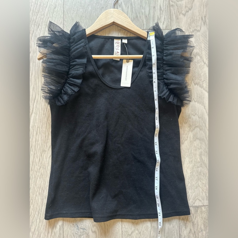 Anthropologie X DOLAN Tulle Sleeve Tank Top NWT, Size Medium - Picture 8 of 11